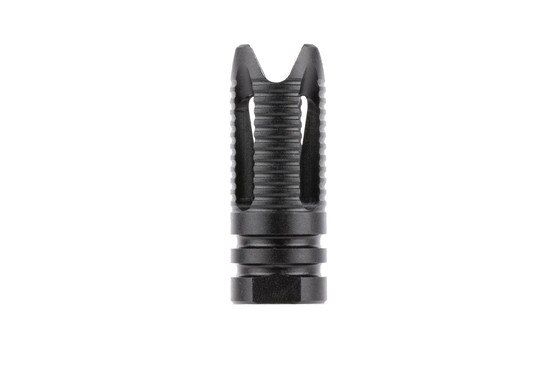 Radical Firearms 7.62 Ghost flash hider features a toothed end and four ports to reduce muzzle flash